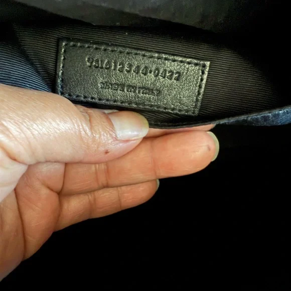 Yves Saint Laurent Black and Gold Chevron Crossbody Bag - Picture 6 of 12